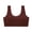 Brown, variant on Women Wireless Sports Yoga Bra Thin Ribbed Texture Gather Support Bralette Comfortable Breathable Beauty Back Tank Top Casual Stretch Bright Green One Size