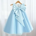 thumbnail image 2 of AUNVITO Girls Sleeveless Tulle Dress Bow Puffy Party Performance Formal Princess Elegant Dress 4-9Y, 2 of 3