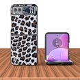 thumbnail image 6 of Feishell for Motorola Razr 40 2023 Fashion Leopard Print Phone Case for Women Men,PU Leather & Hard PC Shock Absorption Anti-Slip Slim Folding Protective Phone Case,Silver, 6 of 6