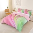 thumbnail image 2 of jejeloiu Multicolor Geometric Design Queen Duvet Cover Set For Girls,Gradient Stripes Print Bedding For Kids,Reversible,3-Piece(No Comforter), 2 of 6
