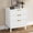 White, variant on RoyalCraft 3 Drawer Nightstand, Modern Fluted Chest of Drawers, Wooden Storage Night Stand Side Table with Chic Edge Pull, Perfect for Bedroom, Living Room, Entryway, Black