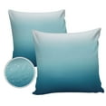 thumbnail image 2 of Outdoor Throw Pillow Cover Ombre Teal to Gray Gradient Waterproof Cushion Covers 2 Pack Modern Abstract Art Pillow Cases Home Decoration for Patio Garden Couch Sofa, 2 of 7
