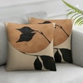 thumbnail image 3 of nygtbtfer Set of 2 Mid Century Throw Pillow Leaf Branch in Line Art Style Decorative Polyester Pillow Cases Square Pillocases for Bed Sofa White, 3 of 7