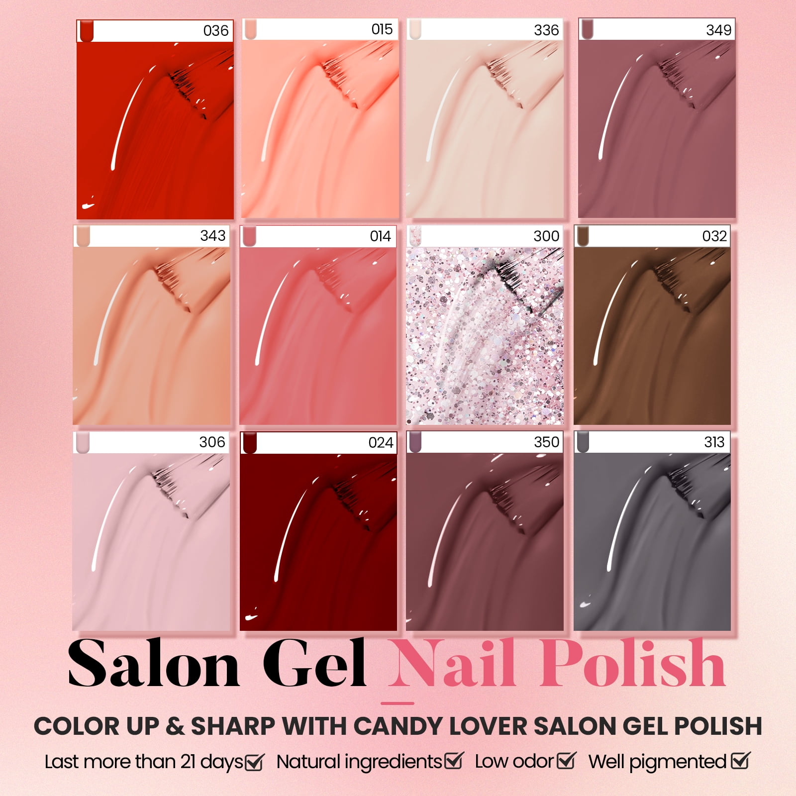Candy Lover Gel Nail Polish Kit with UV LED Lamp, 12 Colors Rose Lover Gel Polish Starter Kit, All-in-One Quick Dry Soak Off Nail Gel Manicure Kit with DIY Tools Valentine Gift for Women