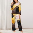thumbnail image 2 of Lsque Giraffes Of The African Savannah Pattern Long Sleeve Pajama Set for Women - Soft 2-Piece Sleepwear and Loungewear Set with Pockets, Comfy Nightwear-Medium, 2 of 7