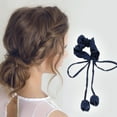 thumbnail image 4 of Unique Bargains Elegant Tulip Pendant Hair Hair Ties 3Pcs Khaki Wine Red Dark Purple, 4 of 7