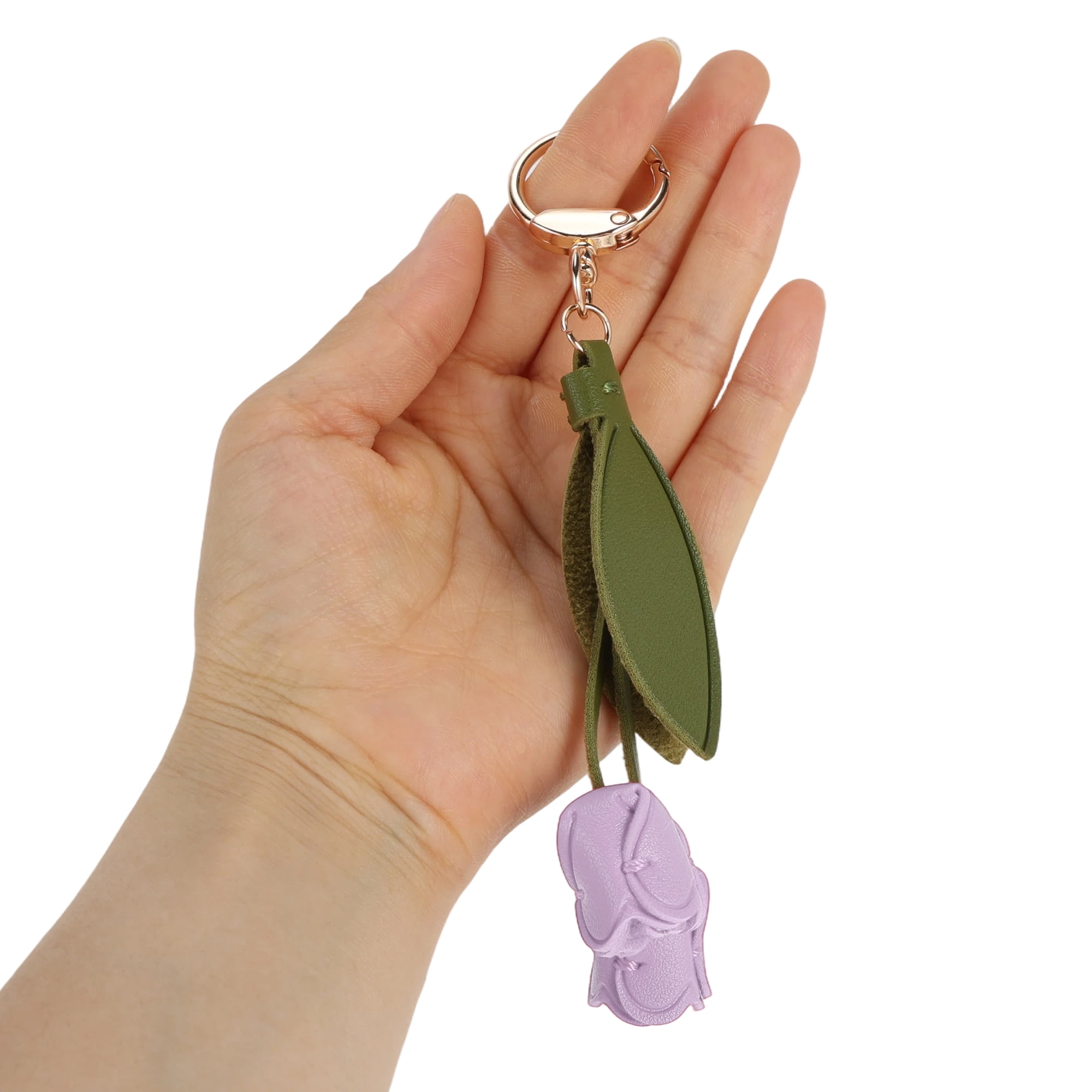 Unique Bargains Colorful Flower Leaf Handbag Charm For Any Occasion 1 Pc Purple