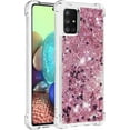 thumbnail image 3 of Compatible with Samsung Galaxy A71 Case Glitter Luxury Cute Love Liquid Quicksand Clear TPU Girls Women Stylish Bumper Shockproof Protective Case for Samsung Galaxy A71 Rose Gold YB, 3 of 12