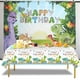 thumbnail image 2 of 3 piezas de mantel de dinosaurio de acuarela para cubierta de mesa de dinosaurio, suministros de fiesta de cumpleaños, decoraciones de 54 x 108 pulgadas JM, 2 of 6