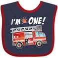 thumbnail image 3 of Inktastic I'm 1 Fire Truck 1st Birthday Boys or Girls Baby Bib, 3 of 4