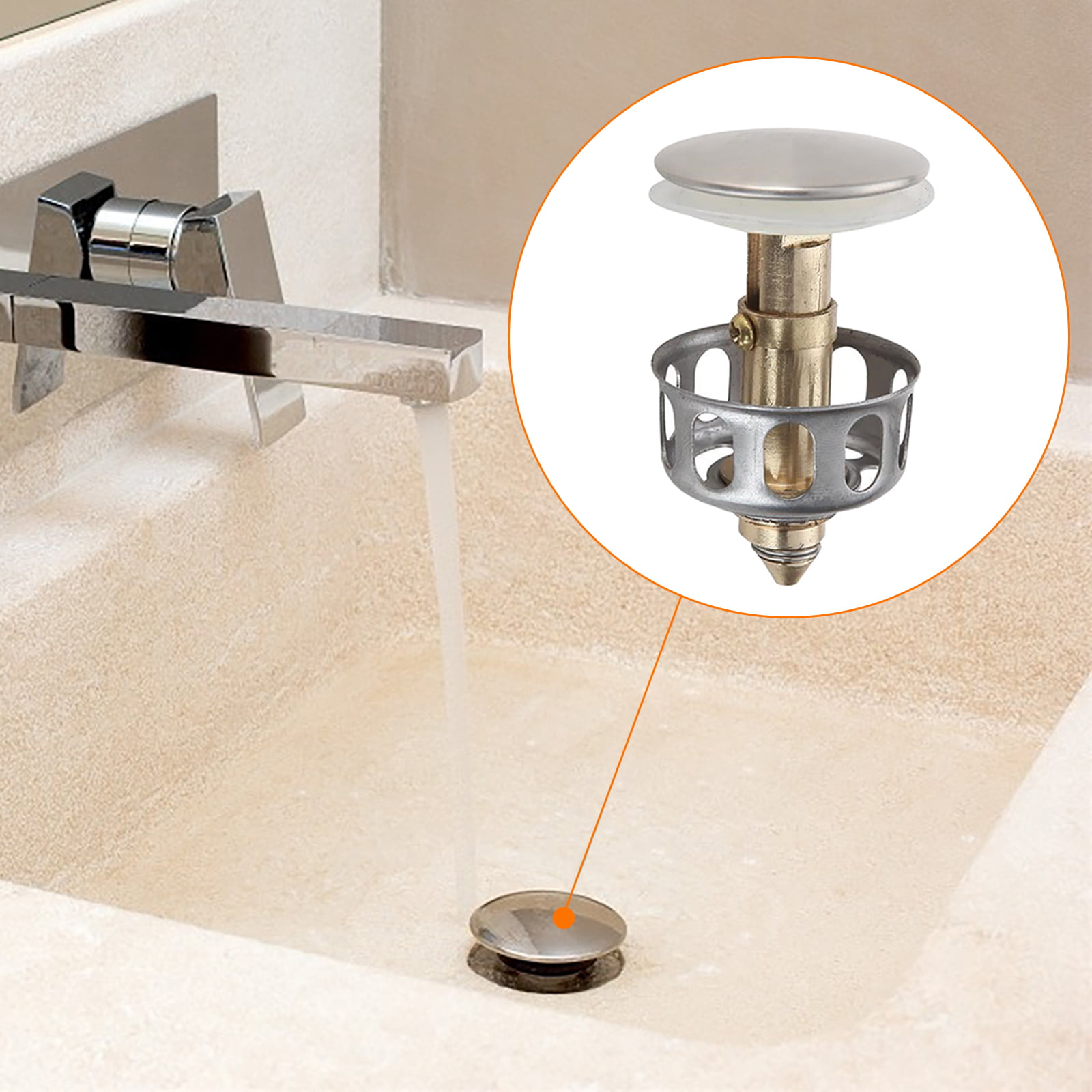 Universal Wash Basin Bounce Drain Filter