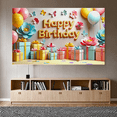 thumbnail image 5 of Colorful 3D Happy Birthday Banner with Floral and Butterfly Elements Backdrop Party Decorations for Birthday Party Photo Booth Props and Home Decorations, 5 of 7