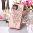 thumbnail image 6 of for iPhone 14 Case Wallet, for Women Men with Card Holder & Magnetic Cover & Kickstand Strap Glitter PU Leather Flip Flower Butterfly Pattern Case for iPhone 14 6.1 inch 2022,Rosegold, 6 of 6