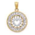 thumbnail image 1 of 14k Amis en Or Jaune Rire Cercle d'Amour Pendentif Pendentif Parler, 1 of 6