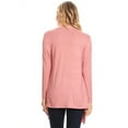 thumbnail image 4 of MOA Collection Women's Plus Solid Basic Open Draped Front Long Sleeve Relaxed Cardigan Sweater, 4 of 5