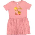 thumbnail image 3 of Inktastic My Grandma Loves Me Giraffe Girls Toddler Dress, 3 of 5