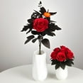 thumbnail image 5 of XINGXIANG 45cm Pumpkin & Black Rose Arrangement - Halloween Floral Picks Flowers with Red Roses and Black Foliage, Gothic Fall Centerpiece for Table Decor,Halloween Decorations, 5 of 5
