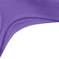 thumbnail image 4 of Sunvit-Panties Juniors Purple Thong Underwear Size M - Stretchy Nylon Spandex, No Show Low Rise Ribbed, Comfortable for Everyday & Form-Fitting Clothes, 4 of 9