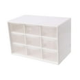 thumbnail image 5 of Fancyes Desk Organizer Desk Craft Organizer with 9 Clear Drawers Organizer Bins Stackable Storage Drawers for Gadgets Collection Home white, 5 of 8