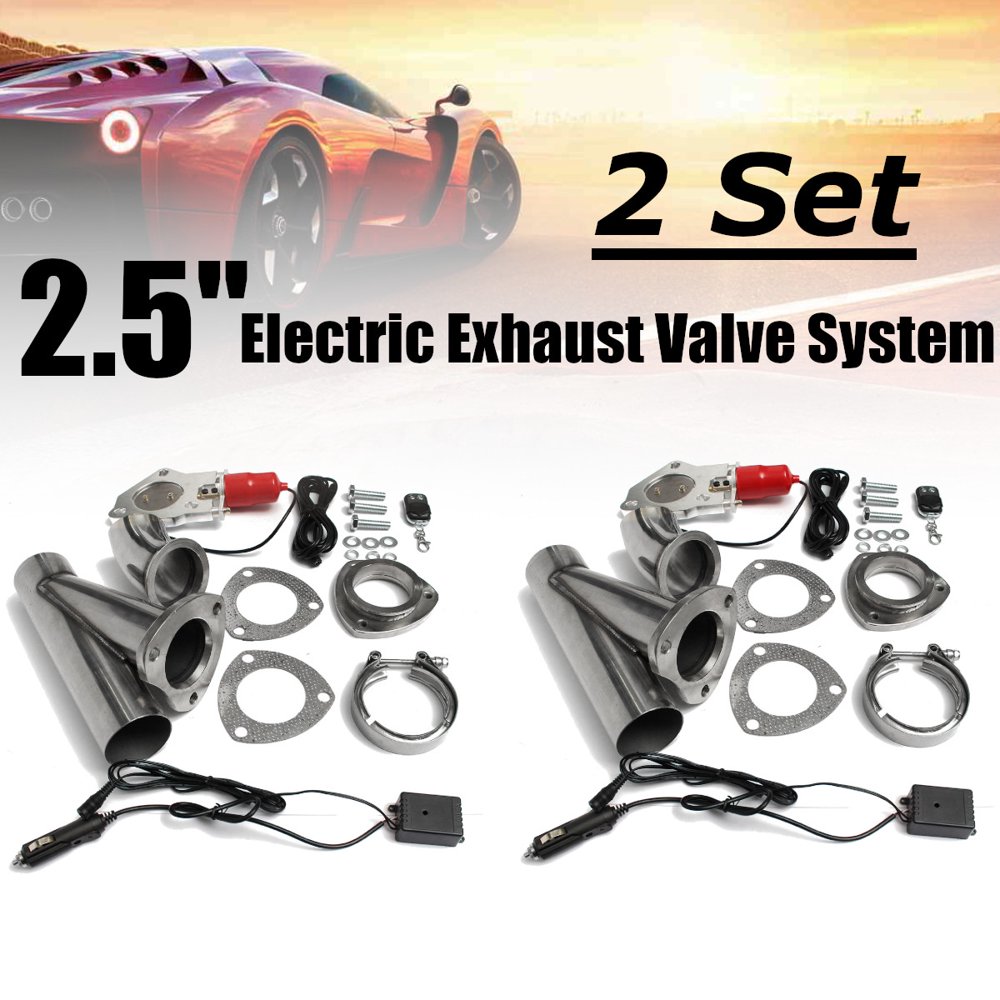 2 Set 2.5 inch Car Exhaust Valve System Electric Exhaust Valve Catback