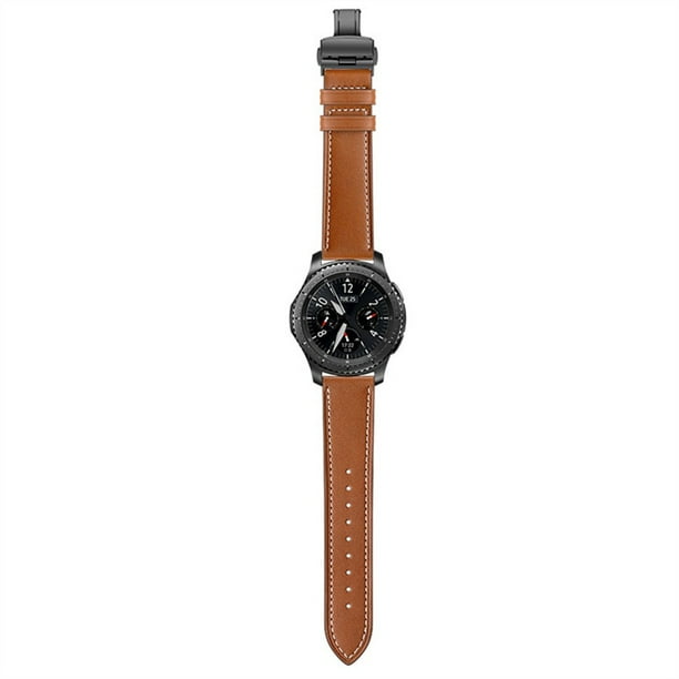 ALMNVO Leather Watch Band Compatible with Samsung Galaxy Watch 3