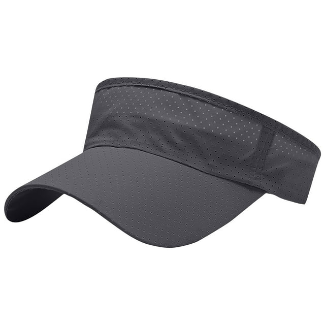 Sunshade Hat for Men, Ventilated Punched Design with Solid Color and Adjustable Strap, UV Protection Outdoor Fishing Hiking Cap
