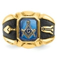 thumbnail image 4 of Real 14kt Yellow Gold masonic Ring mounting Size: 10; for Adults and Teens; for Women and Men, 4 of 5