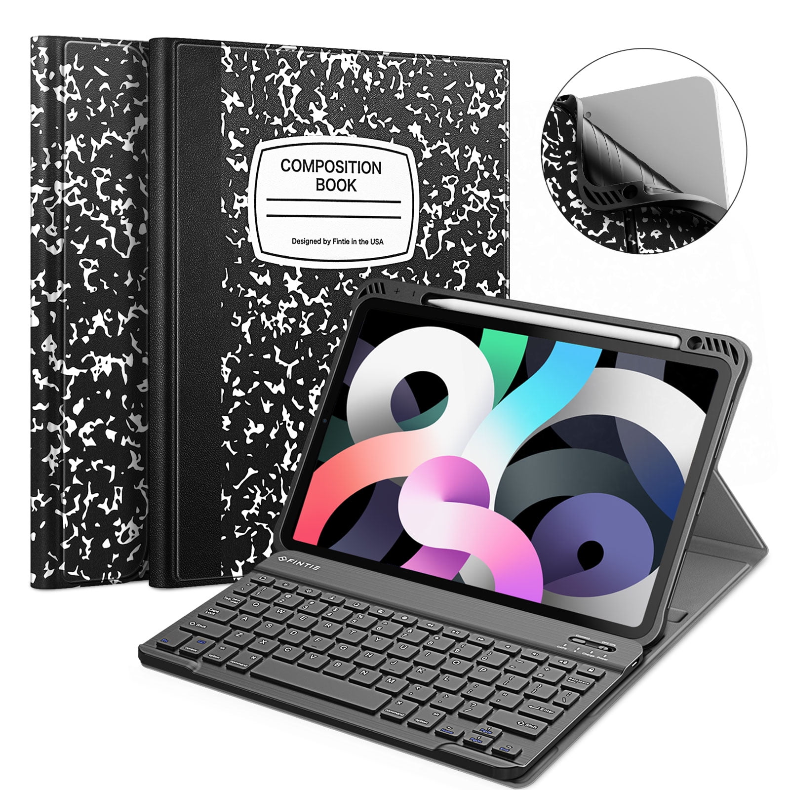 pro case for ipad air 2022 keyboard case with pencil holder