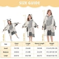 thumbnail image 4 of FORMRS Wearable Blanket Hoodie with Sleeves for Kids Cozy Flannel Sweatshirt, Gray Cute Cats, 4 of 7