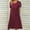 Wine Casual Dresses for Women 2023, variant on Dyegold Sundresses for Women Casual Beach - Maxi Tshirt Dress for Women Round Neck Petal Sleeve Pleated Front Plain Summer Beach Swing Long Holiday ​​Sun Dress