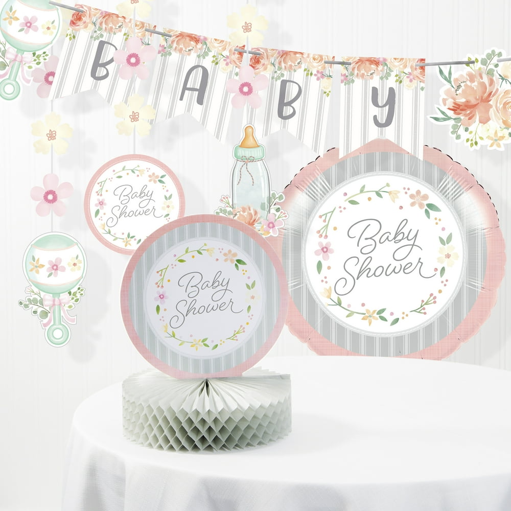 Country Floral Baby Shower Decorations Kit - Walmart.com - Walmart.com