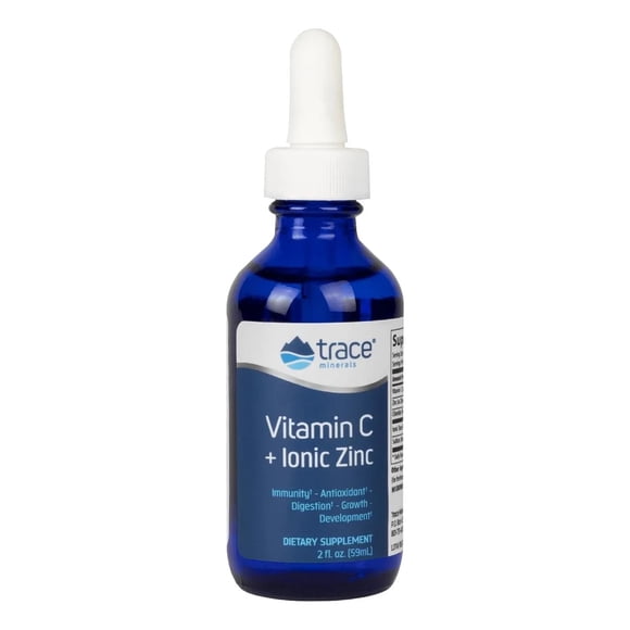 TRACE MINERALS | Ionic Zinc + Vitamin C 2 oz | 59 ML