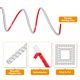 thumbnail image 3 of Uxcell Moldura Autoadhesiva para Paredes, Moldura Flexible para Espejos, Tira de Panel de Pared Autoadhesiva, Blanca, 3 of 7