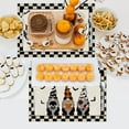 thumbnail image 3 of 4Pcs Buffalo Plaid Halloween Placemats,Halloween Decorations Bat Ghost Truck Pumpkins Gnome Place mats Table Place Mats for Party Kitchen Dining Table, 3 of 7