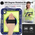 thumbnail image 3 of Heavy Duty Rugged Case For iPad (A16) 11th Gen / 10th Gen Shockproof Cover with Rotatable Stand & Shoulder Strap & Hand Strap & Pencil Holder, 3 of 10