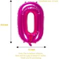 thumbnail image 3 of Globos de aluminio rosa número 2 de 32 pulgadas, decoración digital para fiestas de cumpleaños (globo rosa número 2), 3 of 5