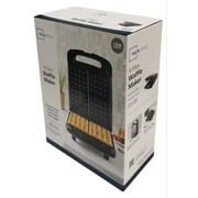 Mainstays 4 Slice Waffle Maker with Removable Plates, Non-Stick, Black Matte Finish