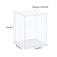 thumbnail image 2 of Uxcell Display Case Box Acrylic Box Dustproof Protection Showcase for Collectibles Storage 6.3x6.3x8.3 Inch, 2 of 5