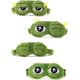 thumbnail image 2 of Máscara para ojos, cara peluda, cara soñolienta, novedad divertida, cubierta para ojos de rana de dibujos animados, máscara de viaje para dormir (verde), 2 of 5