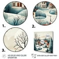 thumbnail image 3 of Designart "Christmas in the Winter Village III" Food & Beverage Framed Wall Art - White Fruits Entryway Framed Wall Art, 3 of 6