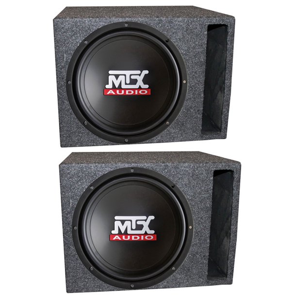2) MTX TN1202 12" 400 Watt Car Audio Subwoofers + Vented Ported Box
