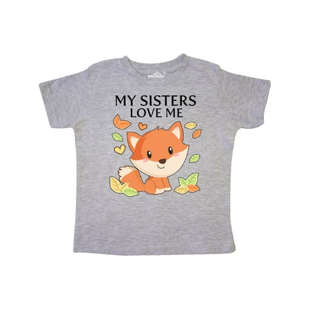 

Inktastic My Sisters Love Me- little fox Gift Toddler Boy or Toddler Girl T-Shirt