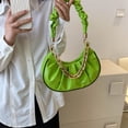 thumbnail image 1 of Bolsa De Hombro Bolsas de hombro plisados ​​​​para mujer Bolsa de axila de bola de masa hervida coreana Bolsas de nubes (verde) Ndcxsfigh Para Estrenar, 1 of 5