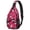 Boston Terrier and Polka Dot Red, variant on Boston Terrier and Polka Dot Red Sling Backpack, Unisex Hiking Chest Pack with Side Mesh Pockets, Earphone Hole Port Gift Ideas for Holiday Birthday Gifts