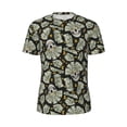 thumbnail image 5 of Wukai Skull with Dollar Print Men's Short-Sleeved Mesh T-Shirt,Quick-Dry Short Sleeve Workout T-Shirt-5X-Large, 5 of 8