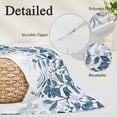 thumbnail image 3 of Blue Leaves Pillow Covers 24"x36", Summer Botanical Soft Brushed Microfiber Breathable Throw Pillow Covers, Pillowcase with Zipper for Couch Sofa Bedroom Living Room, 3 of 9