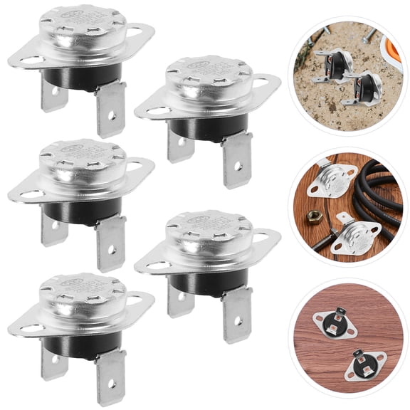 ETEREAUTY 5-Pack Plated Thermostat Heating Element Replacement Parts for Household Appliance Dryers