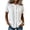 White, variant on Pintuck Detail Short Sleeve Blouse for Women - Casual Solid Color Mandarin Collar Button Down Shirt, Summer Lightweight Pleated Front Tunic Top Pink XL