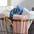 thumbnail image 5 of Market & Place 100% Cotton Textured 6-Piece Hand Towel Set, Denim Blue, 5 of 6