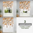 thumbnail image 3 of Tie Up Curtains for Windows Orange Floral Valance Adjustable Balloon Curtain Grey Eucalyptus Leaves Tie Up Shades for Kitchen Living Room Bedroom Privacy Curtain Drape 34x45 Inch, 3 of 9
